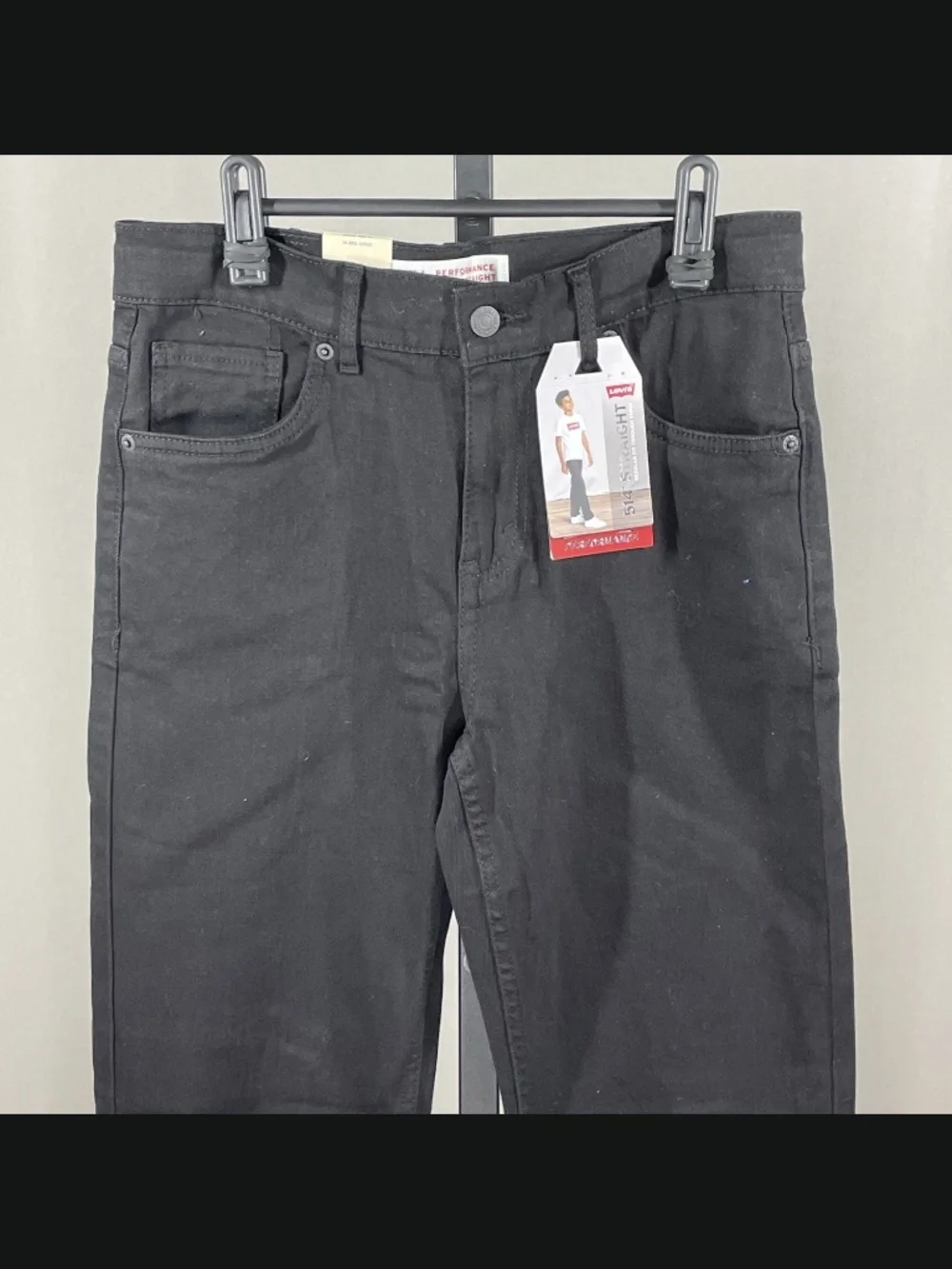 NEW Levis Jeans Boys 18 29 black denim straight leg casual classic